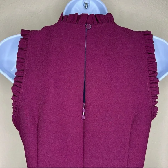 KATE SPADE Ma Cherie Ruffled Fit-and-Flare Sleeveless Day Dress - NJMU7870 -Sz 0 - Picture 9 of 12